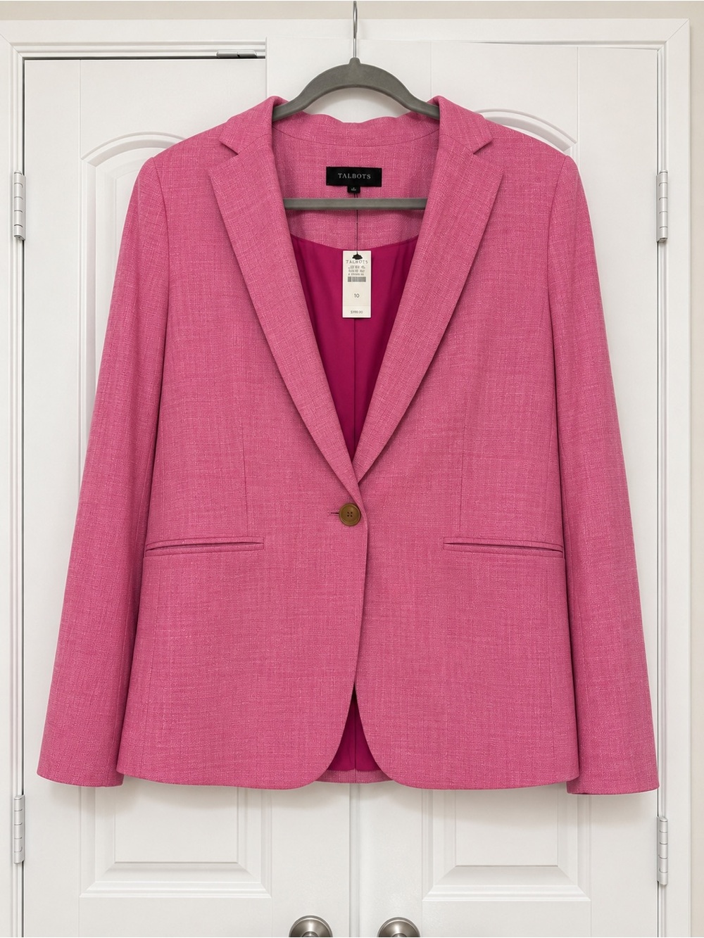 Talbots Hot Pink Single-Button Blazer